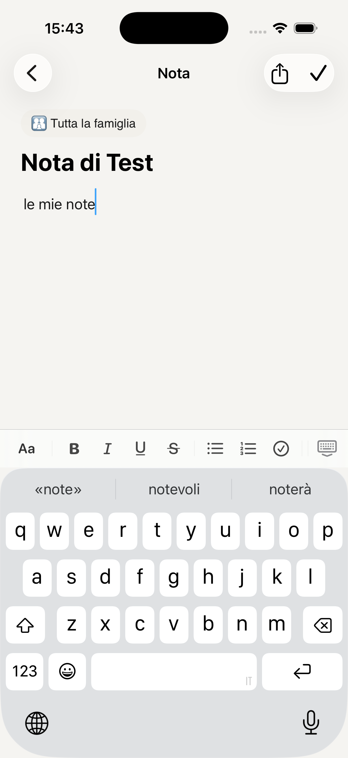 Dettaglio nota